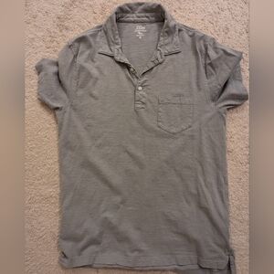 J Crew men's polo garment dyed grey medium